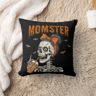 Coussin Drôle Momster Vintage Skeleton Halloween