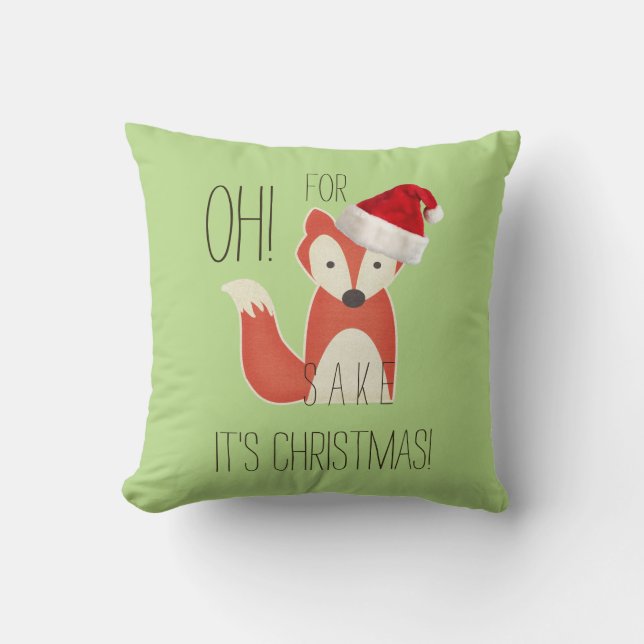 Coussin Drôle oh dans l'intéret de Fox c'est Noël (Recto)