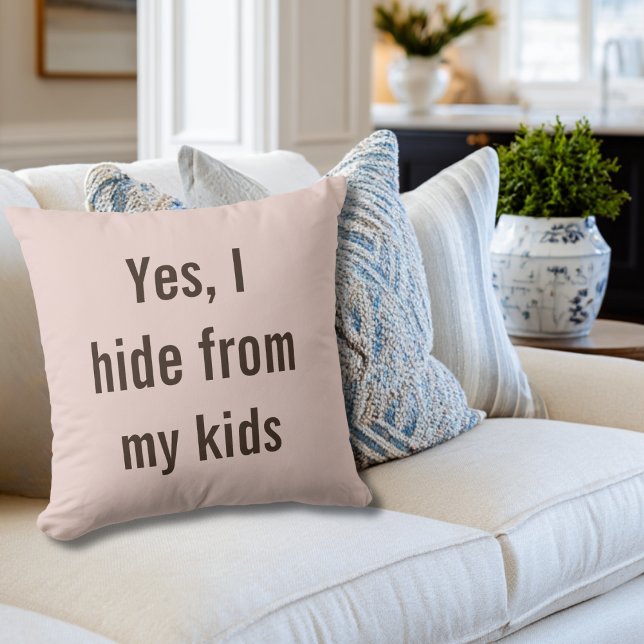 Coussin Drôle Oui je me cache des enfants Maman Baby Showe (Créateur téléchargé)