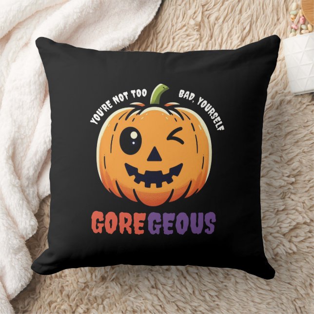 Coussin Drôle pas trop mauvais Gore Geous mignon Citrouill (Couverture)