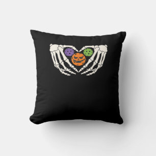 Coussin Drôle Pickle Halloween Squelette Mains Coeur Pumpk