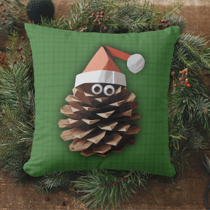 Coussin Drôle Pinecone Père Noël Christmas Craft