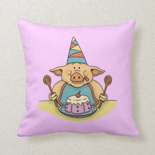 coussin drôle porcin affamé