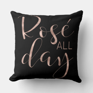 Coussin Drôle Rose Cute toute la journée Vin Lover Cadeau