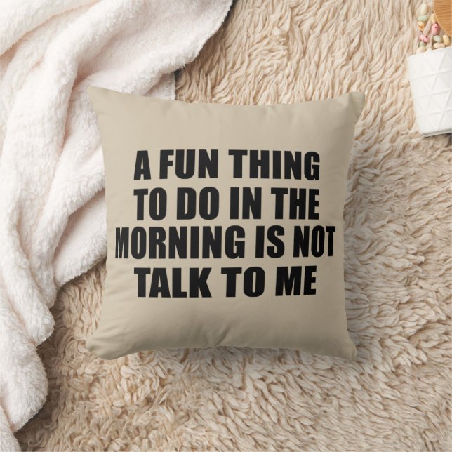 Coussin Drôle sarcastique provocation introvertie citation (Couverture)