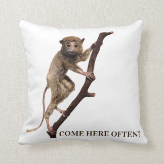 Coussin Drôle Taxiderme bizarre Singe Lemur | Gros yeux