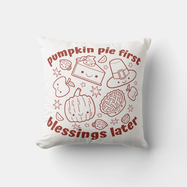 Coussin Drôle Thanksgiving (Recto)