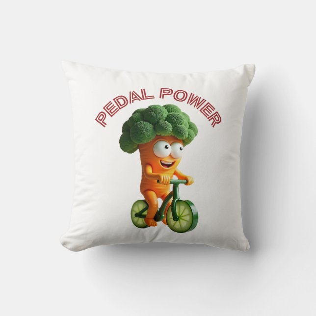 Coussin Drôle Veggie Rider (Recto)