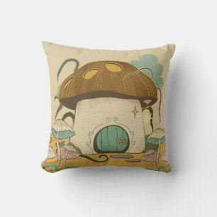 Coussin du Carré de forêt d'illustrations Brown