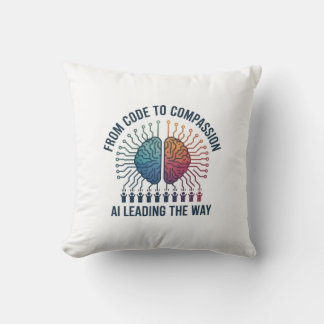 Coussin Du code à la compassion - L'IA en tête
