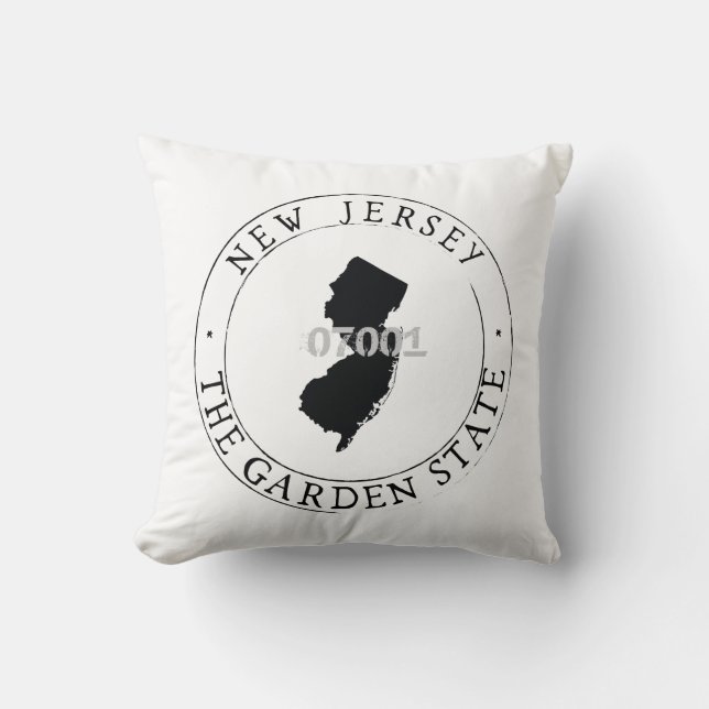 Coussin du code postal du New Jersey (Recto)