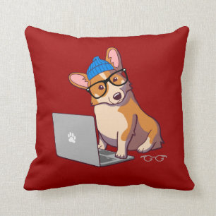 Coussin du corgi 2 de hippie (sans texte)