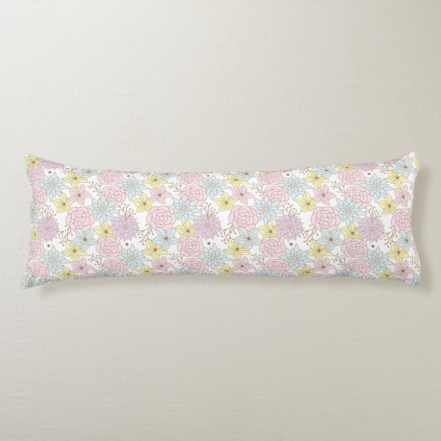 coussin du corps des fleurs de printemps (Devant)