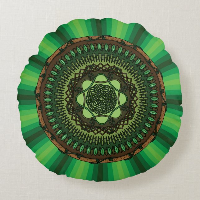 Coussin du cycle de mandala de la Terre (Devant)