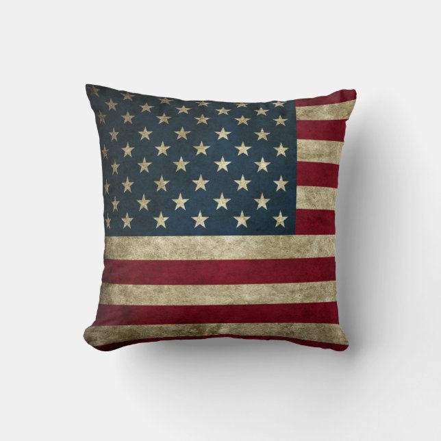 Coussin du drapeau américain Vintage (Recto)