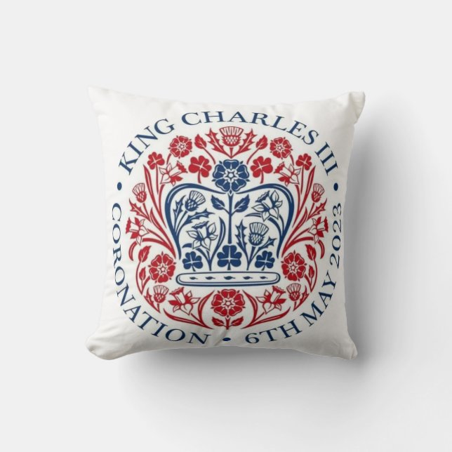Coussin du logo du couronnement King Charles III/ (Recto)