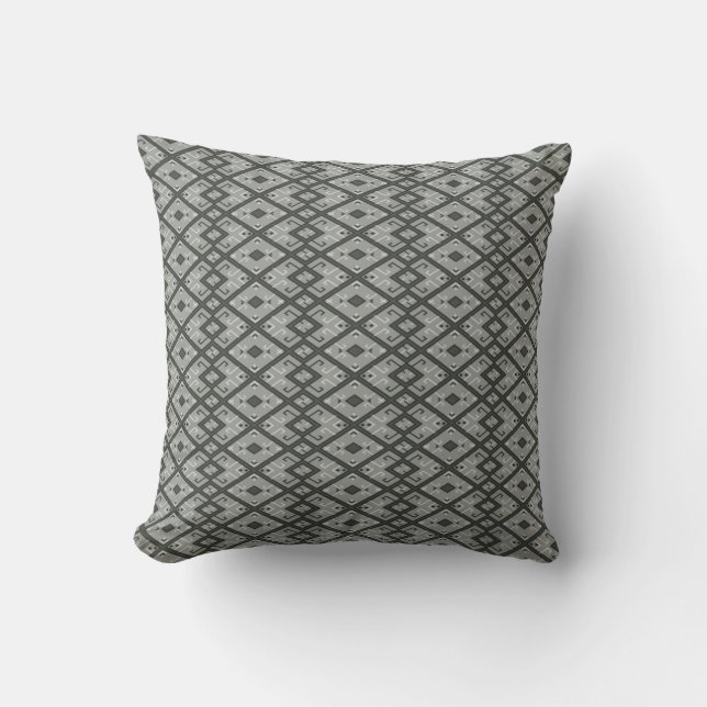Coussin du Motif de géométrie ethnique de Yao (Recto)