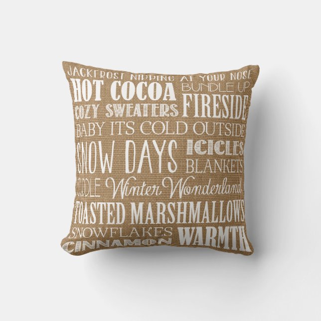 Coussin du pays des merveilles d'hiver de (Recto)