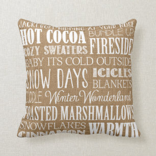 Coussin du pays des merveilles d'hiver de