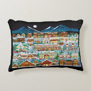 Coussin du village de Noël Cascade