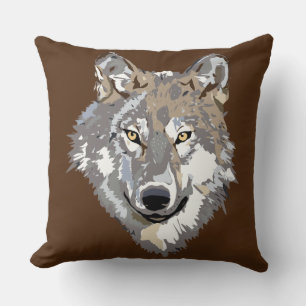 coussin du visage de loup