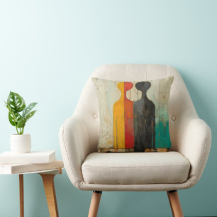 Coussin Dualité – Figures abstraites de lumière et d'ombre