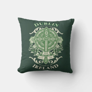 Coussin Dublin Irlande Croix Celtique Irlandaise