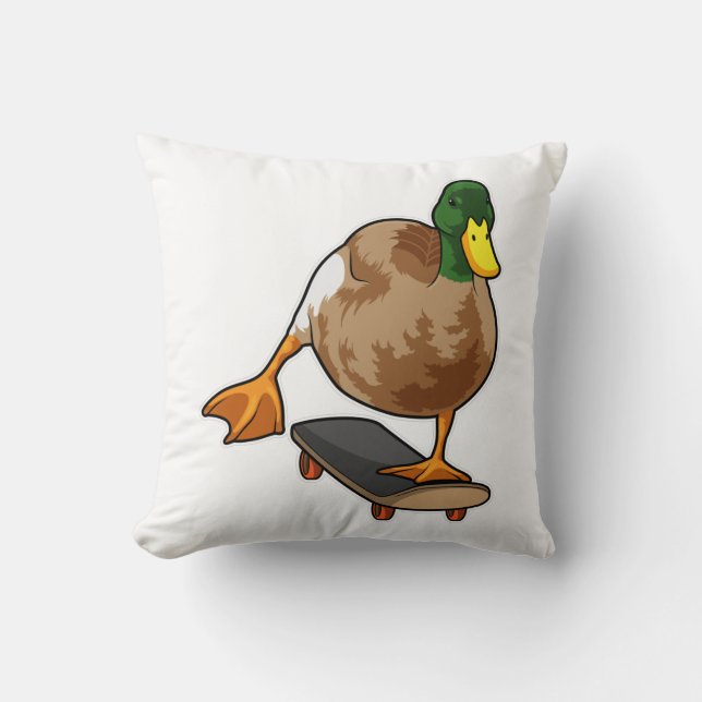 Coussin Duck as Skater with Skateboard (Recto)