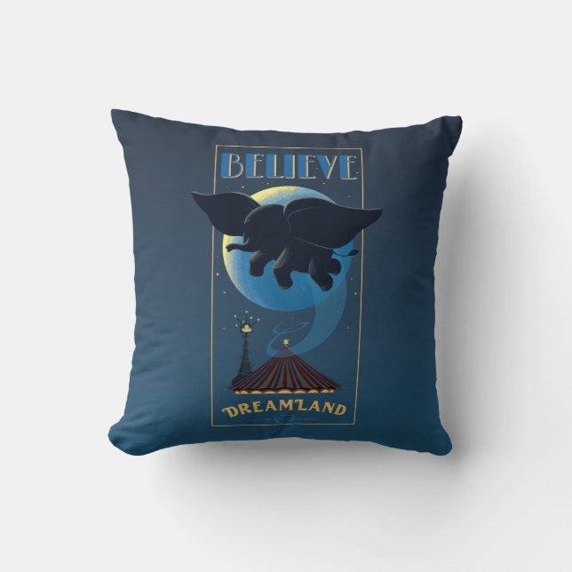 Coussin Dumbo| L'art d'attraction "Croyez-vous" de Dreamla (Recto)