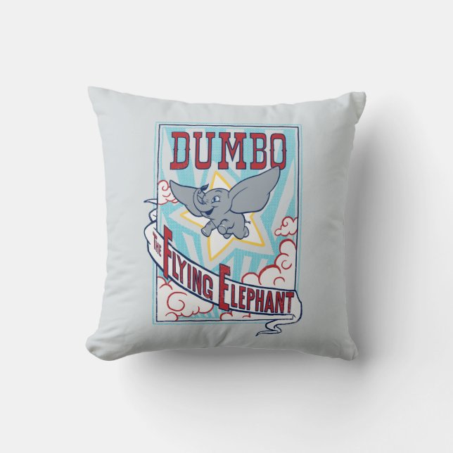 Coussin Dumbo| L'éléphant volant, l'art du cirque (Recto)
