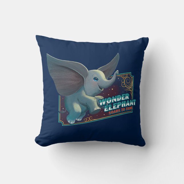 Coussin Dumbo| Merveilleux Eléphant S'Enfonce Dans L'Art D (Recto)