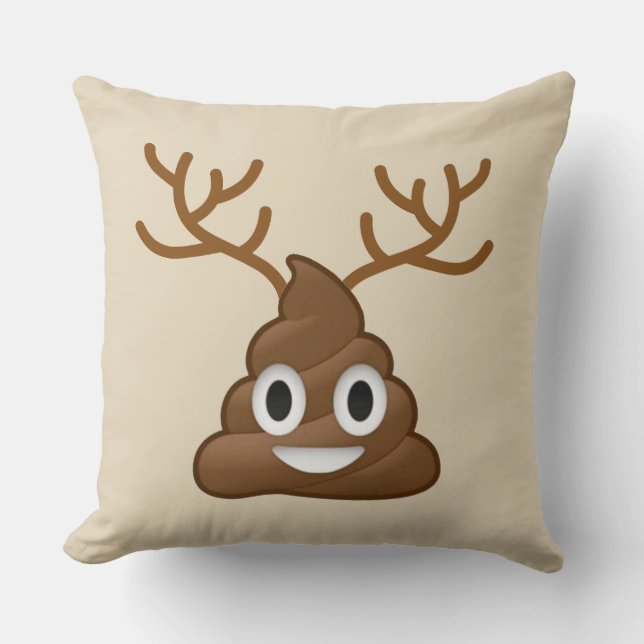 Coussin Dunette Emoji avec des andouillers (Recto)