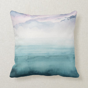 Coussin Dusk on the Bay - Aquarelle