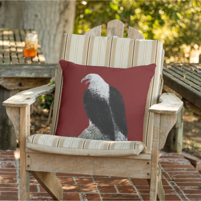 Coussin Eagle personnalise le texte (Chaise)