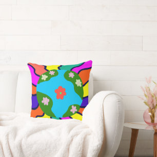 Coussin Earth Retro Vibes Art