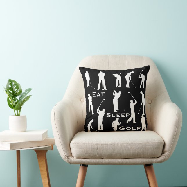Coussin Eat Sleep Golf Man Cave Golf Lodge (Chaise)