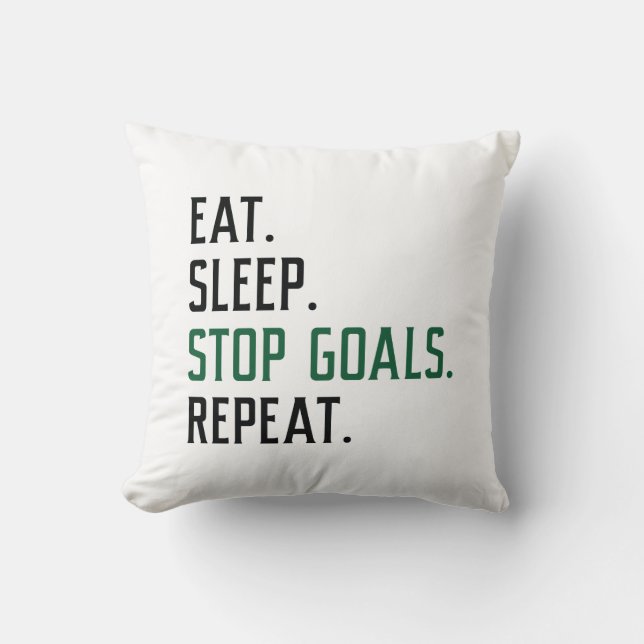 Coussin Eat Sleep Stop Buts Répéter (Recto)
