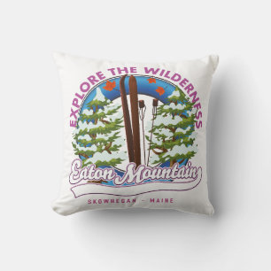 Coussin Eaton Mountain Skowhegan, logo du Maine