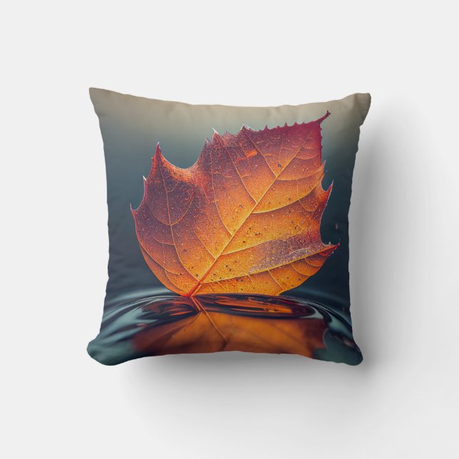 Coussin Eau de feuilles Calme Nature Tranquille Saison pai (Recto)