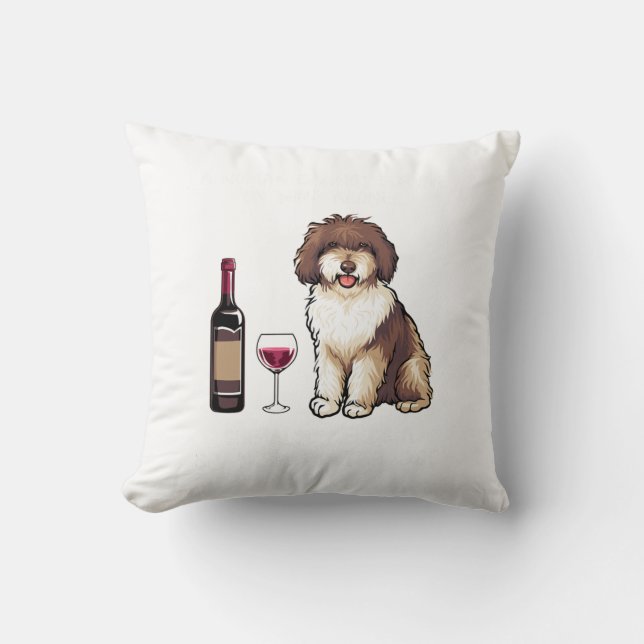 Coussin Eau espagnole et vin Chien drôle 1 (Recto)