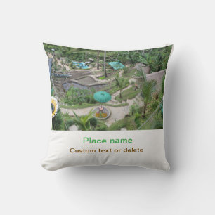 Coussin eau océan plage photo ajouter nom texte place été