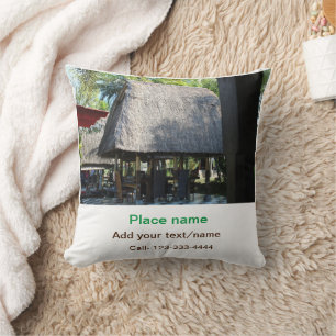 Coussin eau océan plage photo ajouter nom texte place été