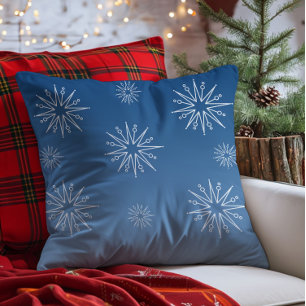 Coussin Éblouissant Noël Étoiles Coussin, Bleu
