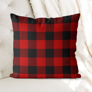 Coussin Écarlate Buffalo Plaid