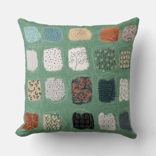 Coussin Échantillon Art numérique Doodles (Recto)