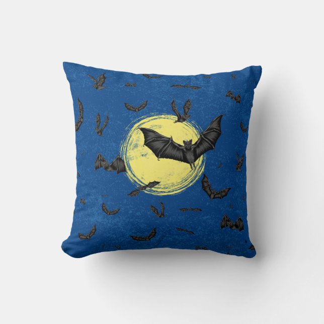 Coussin Échauffe de chauve-souris sauvage (Recto)