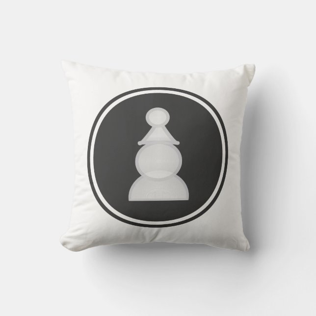 Coussin Échecs blancs de gage (Recto)