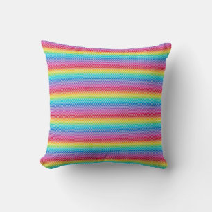Coussin Échelles colorées de sirène arc-en-ciel