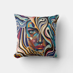 Coussin Echos of Veiled Spectrum - 60s Charme Style modern