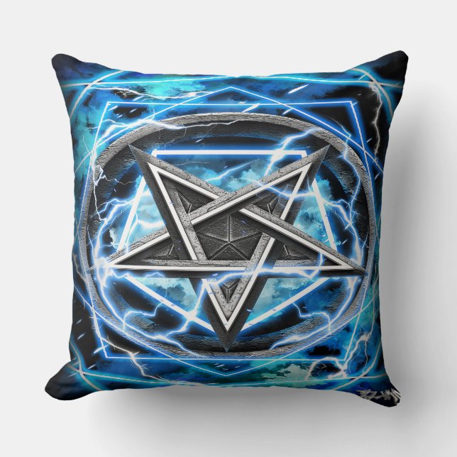 Coussin Éclair de pentagramme (Recto)